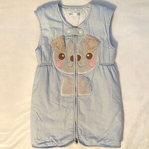 Giovanni Valentino Baby Boy Zip Up Wearable Blanket Dog Puppy Blue 18-24M RARE